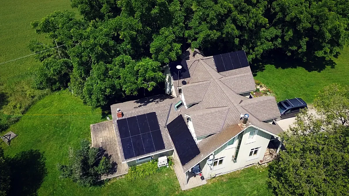 Rooftop solar on a home