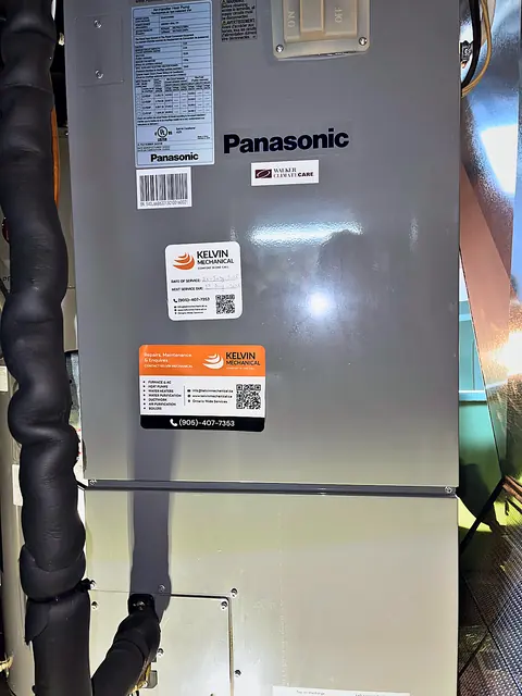 Air handler installed for a heat pump system