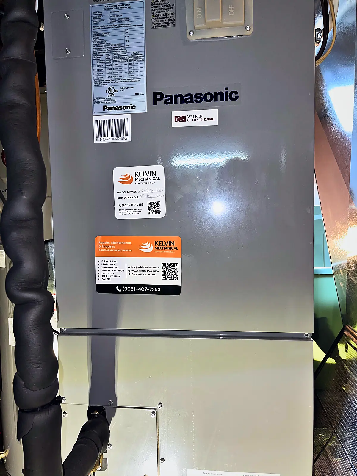 Air handler installed