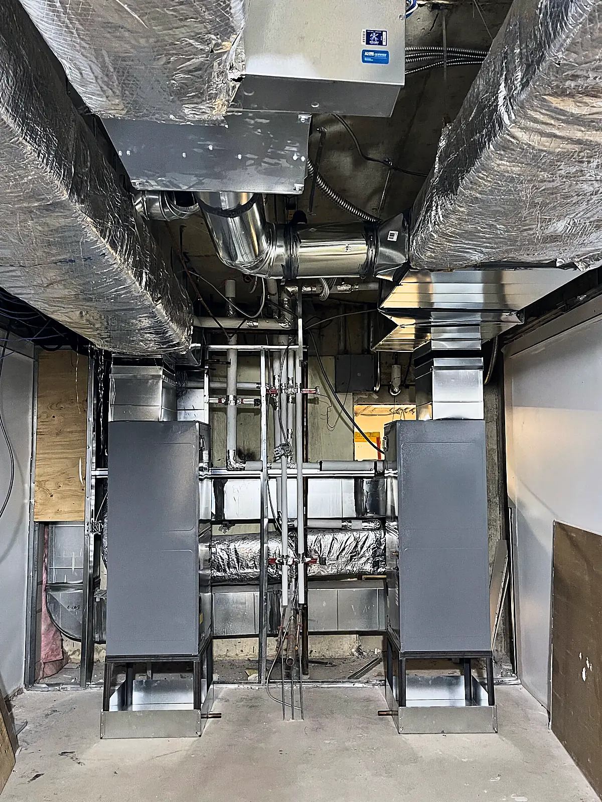 Fan-coil units and ductwork