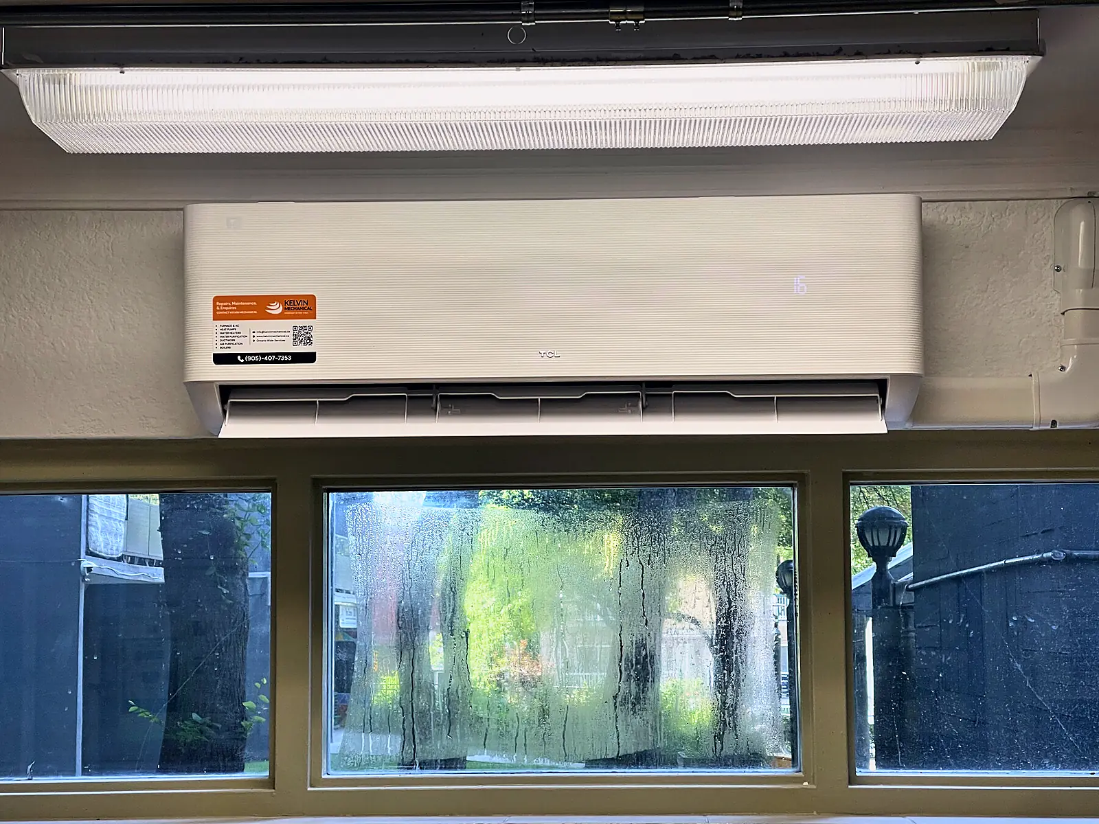 Ductless head over a window