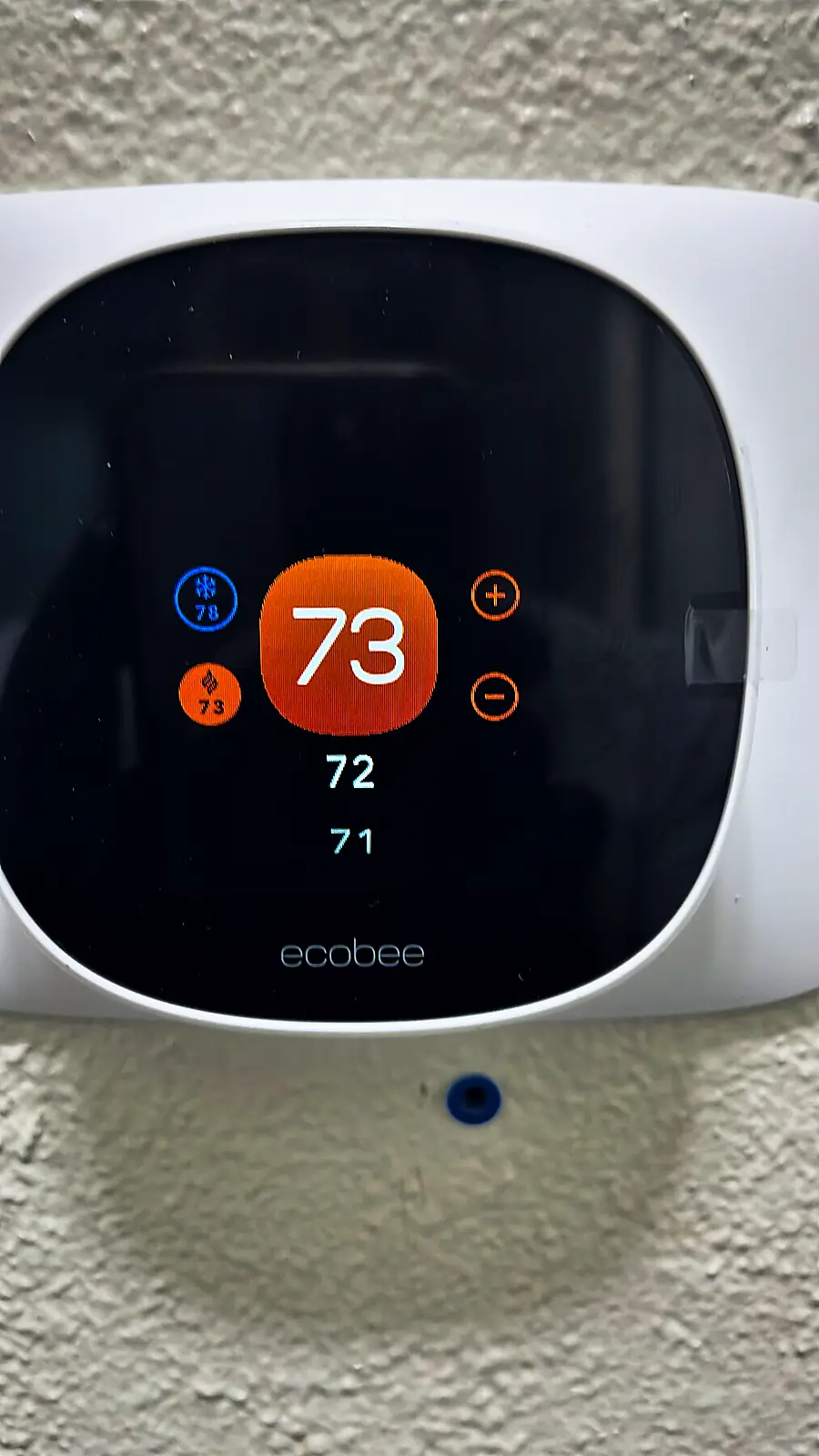 Smart thermostat display