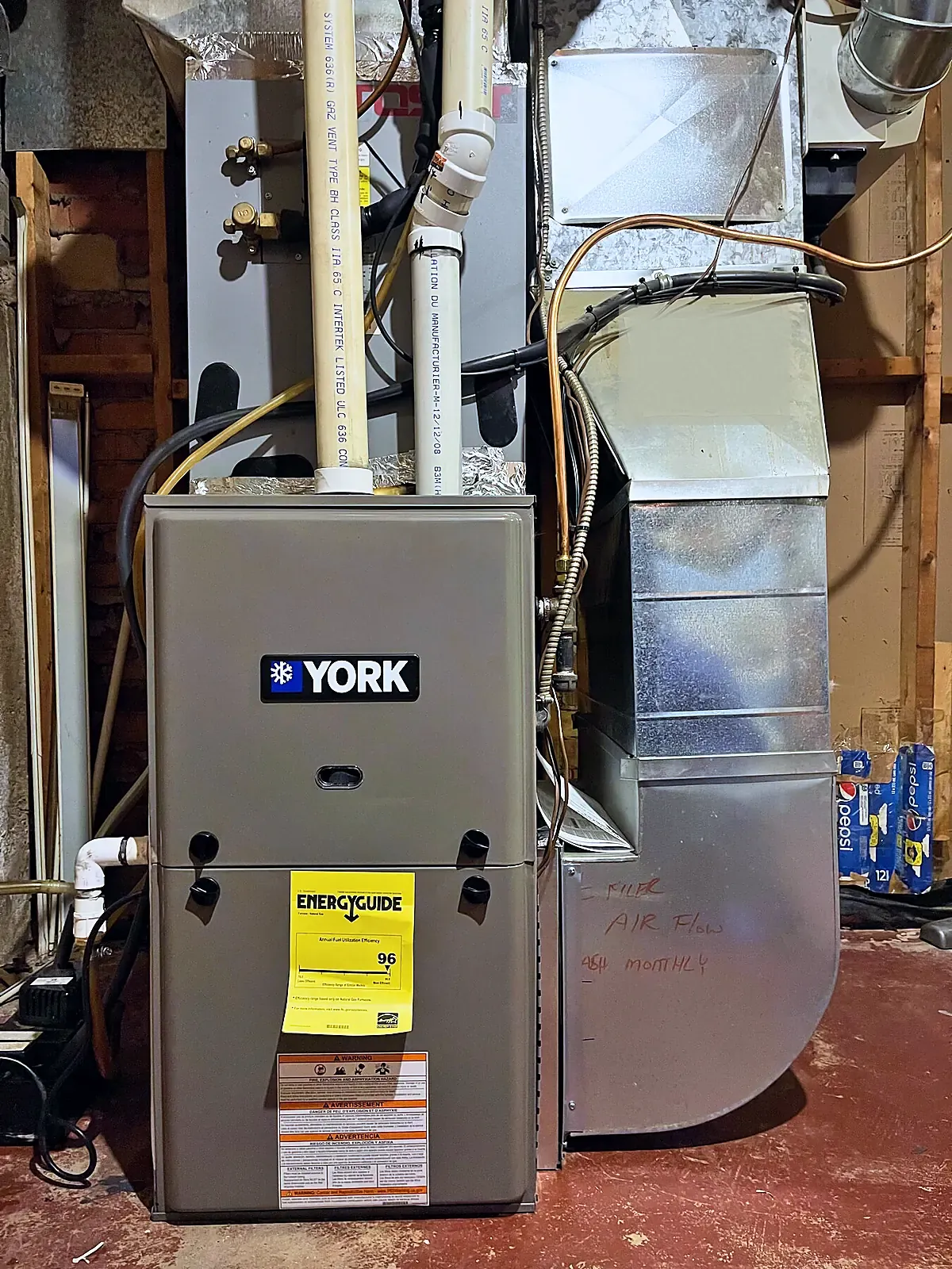 Gas furnace installation