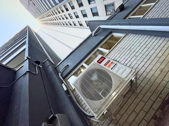 Ductless unit installed on a high-rise building