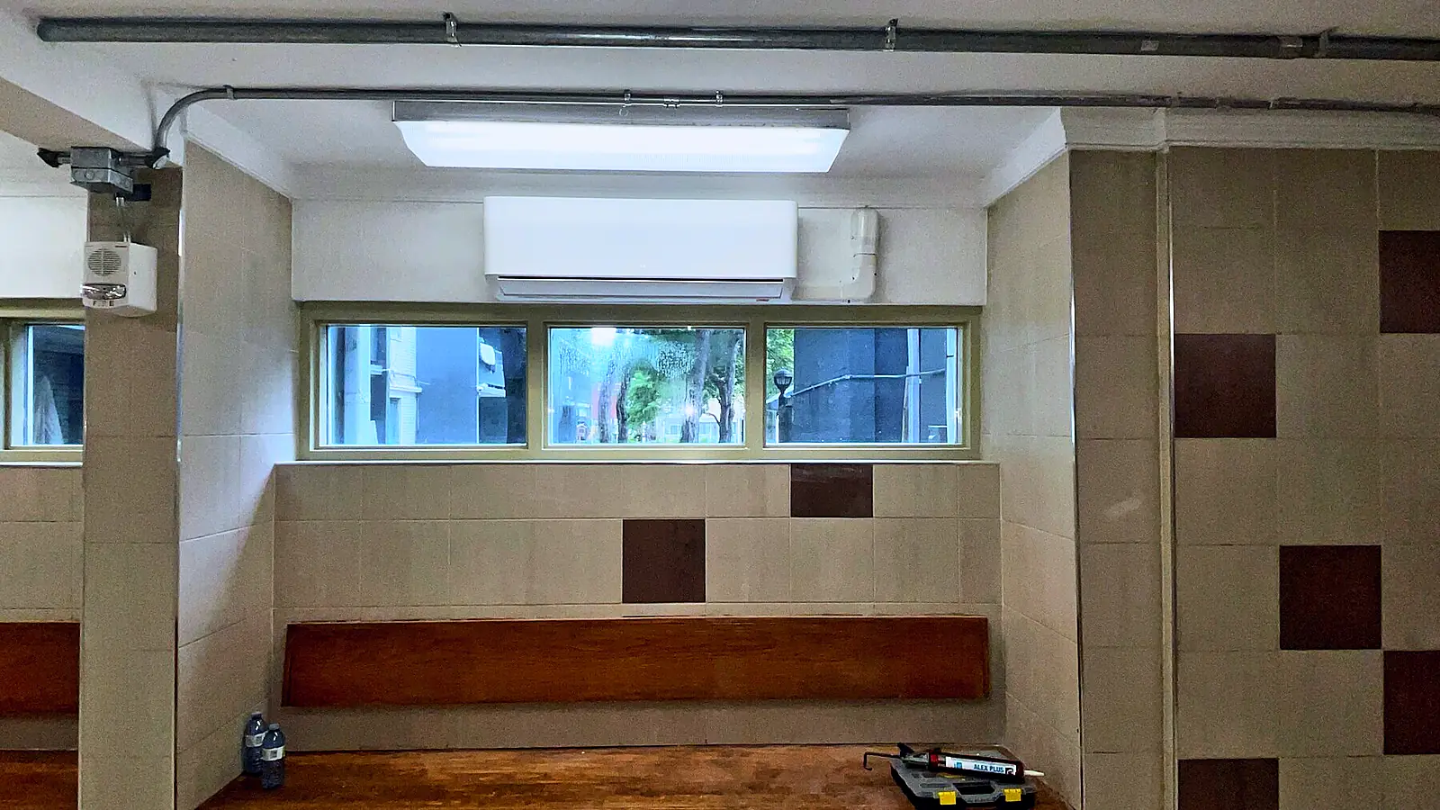 Ductless indoor unit in a common area