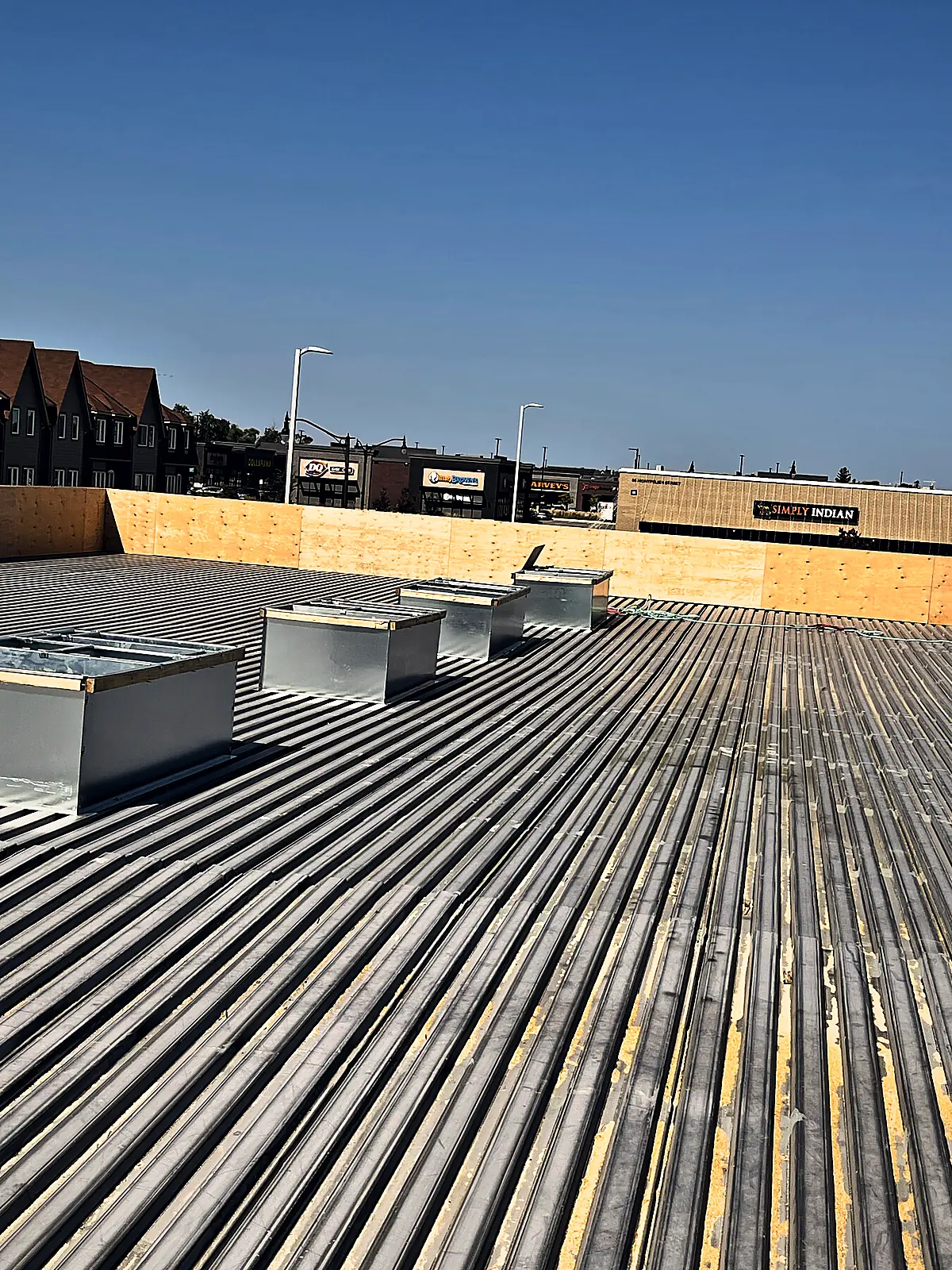 New roof curbs and duct openings