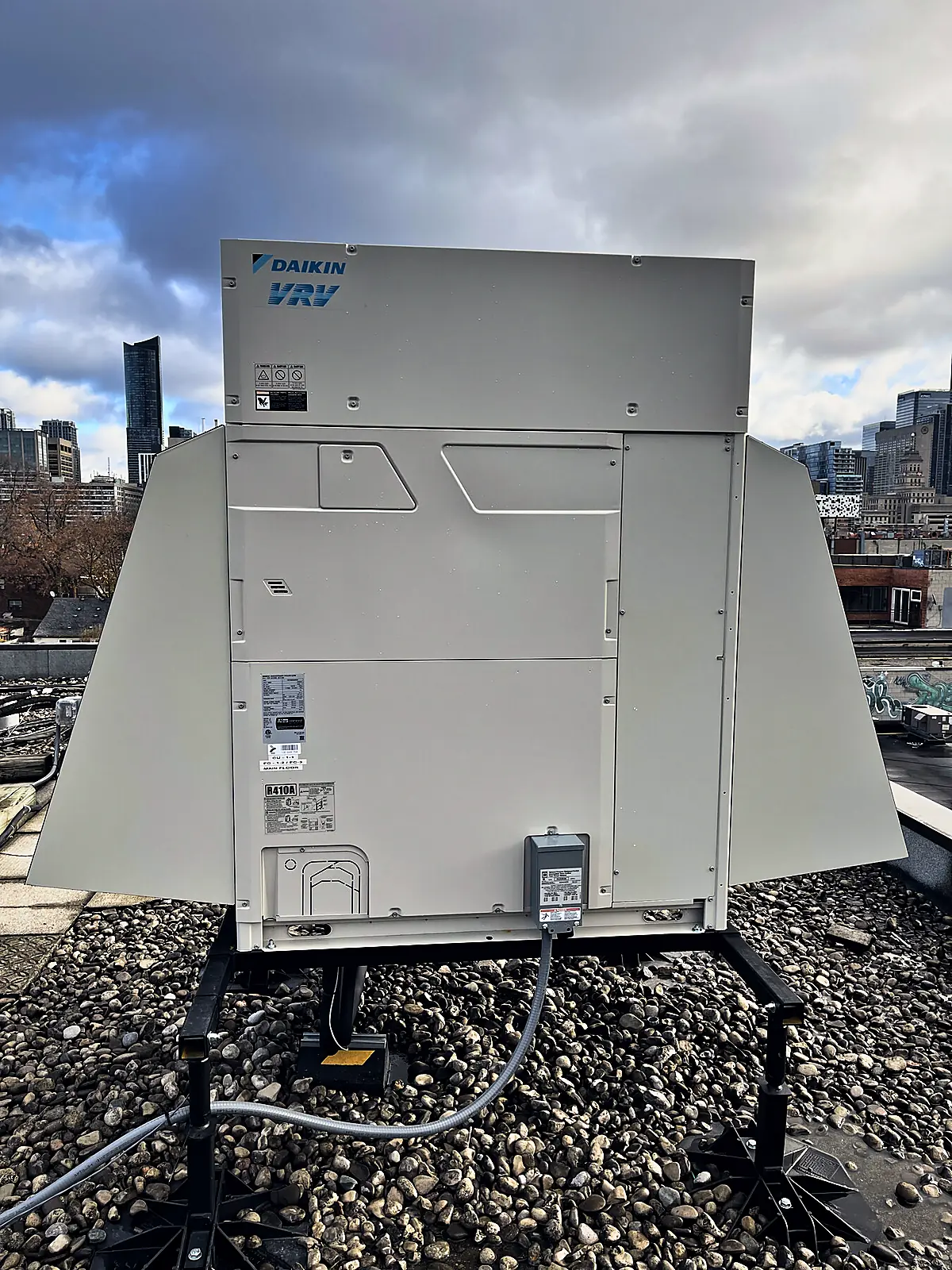 Commercial VRF outdoor unit on a Toronto roof
